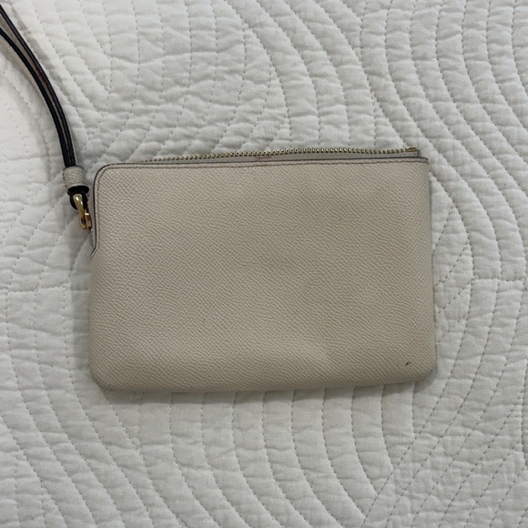 Coach Beige Wristlet with Gold Accents - Picture 2 of 4
